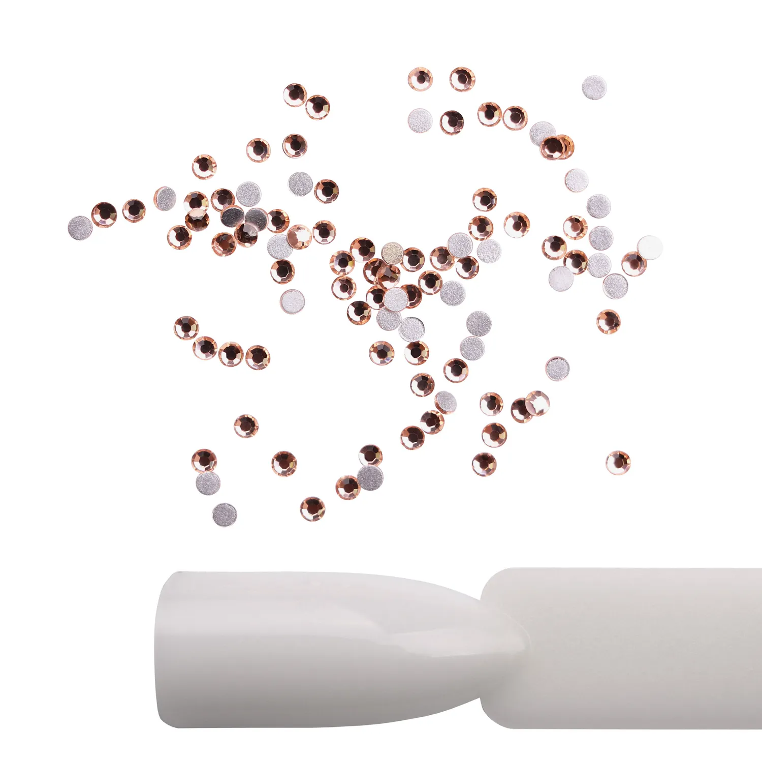 Komilfo strass unghie Light Peach misura 4 confezione 100 pz