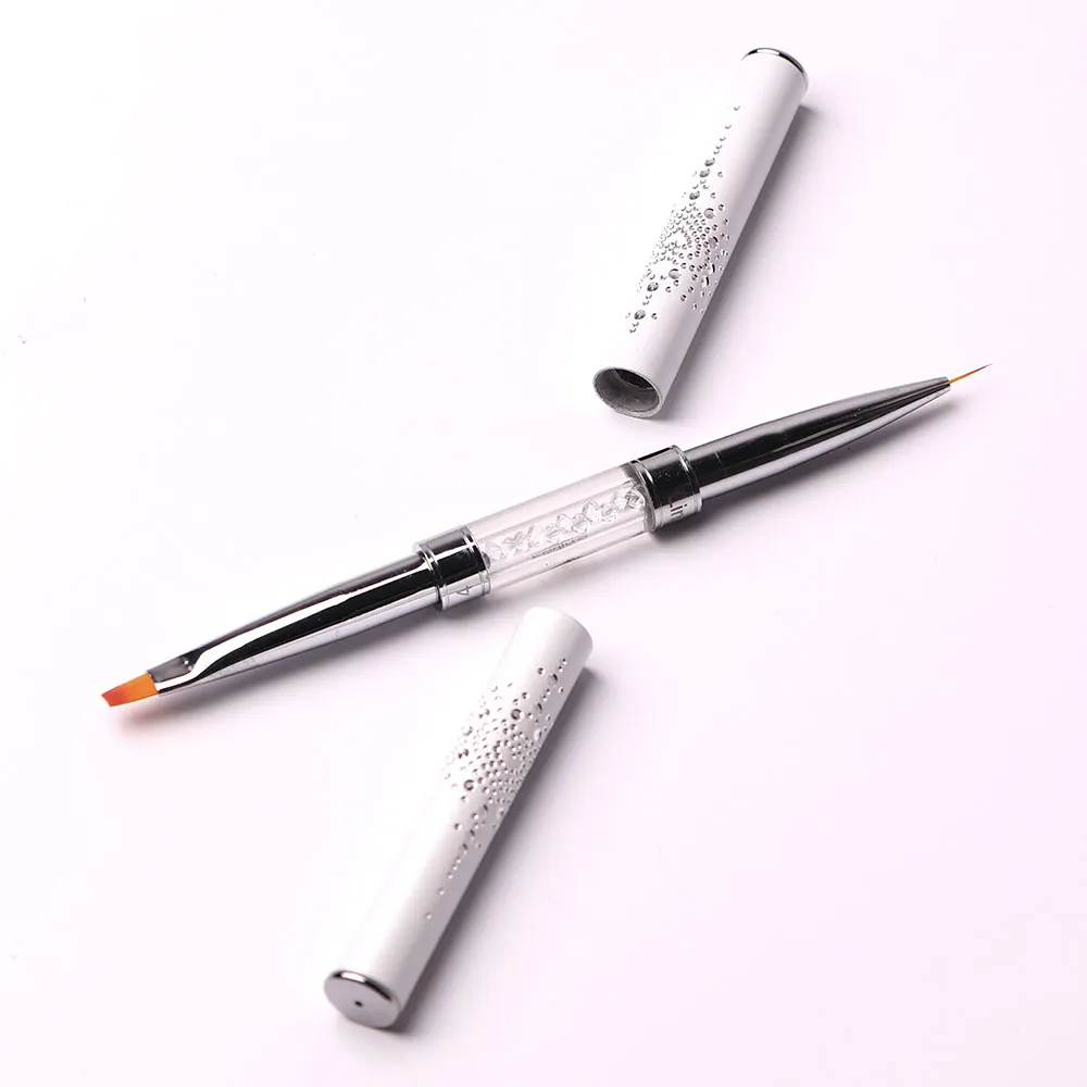Komilfo Double Gel flat 4 Liner 7 pennello unghie doppia punta