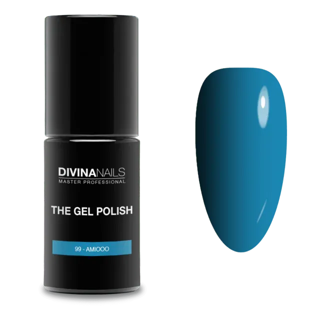 Diva Nails The Gel Polish 99 Amiooo semipermanente 8ml blu coprente