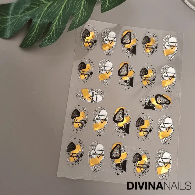 Diva Nails Stickers 3D Nature New Year's 023 adesivi unghie 3D