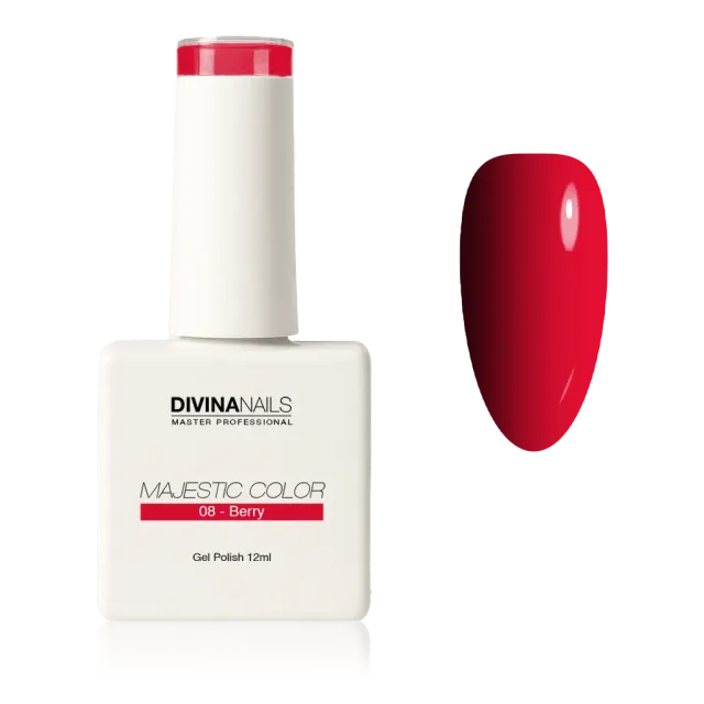 Diva Nails Majestic Color 08 Berry semipermanente 12 ml rosso