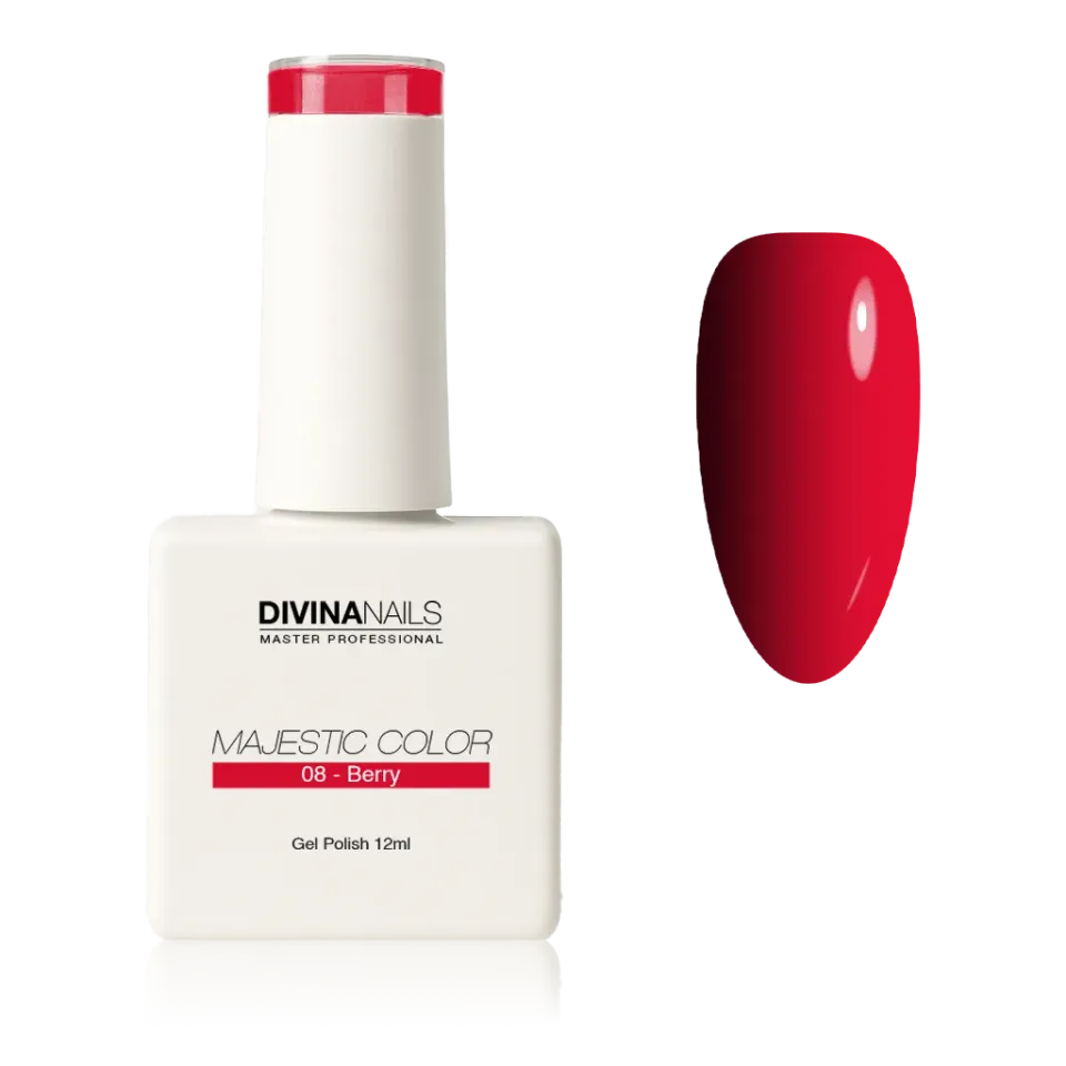 Diva Nails Majestic Color 08 Berry semipermanente 12 ml rosso