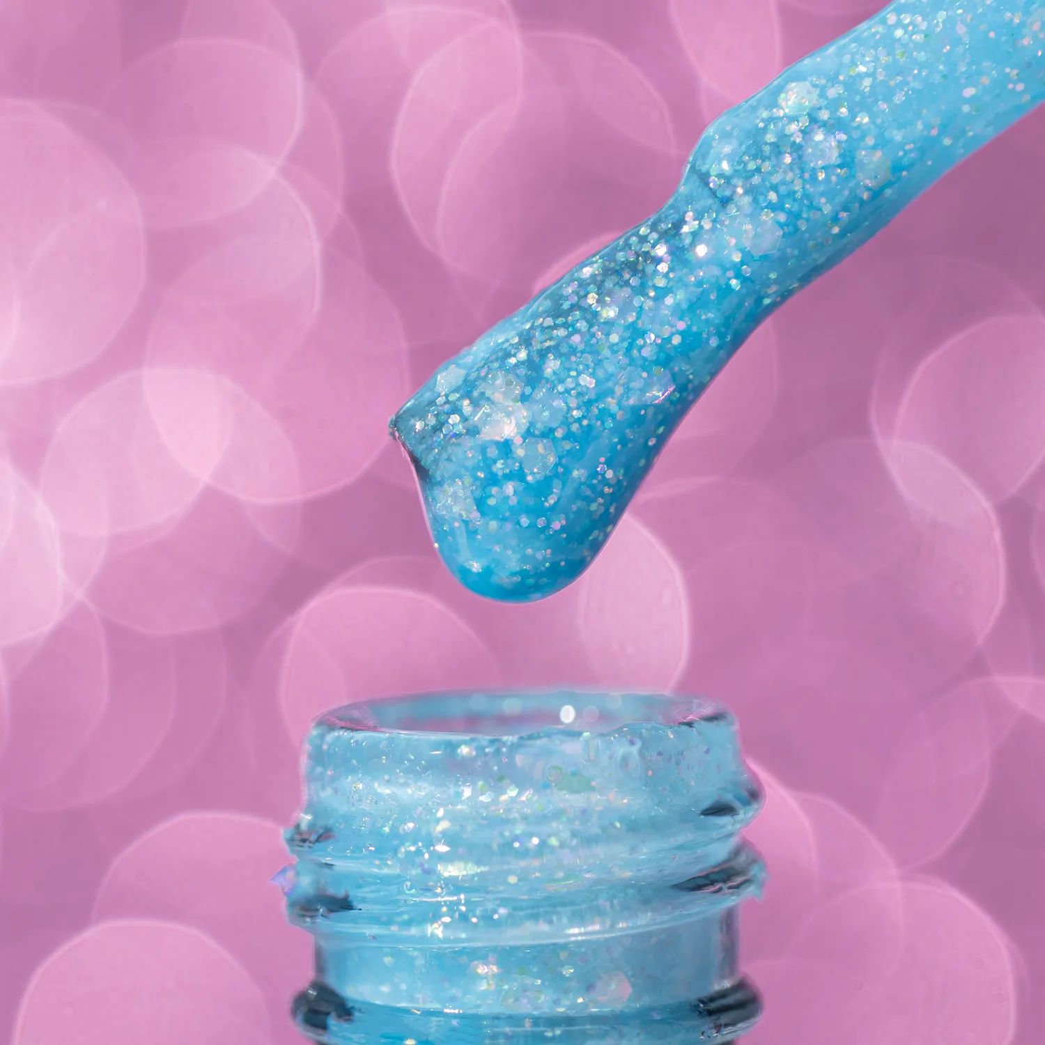 Komilfo Flash Base 002 base semipermanente 15 ml glitter