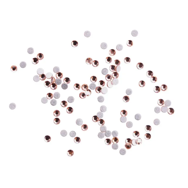 Komilfo Rhinestones strass unghie pesca chiaro 100 pezzi