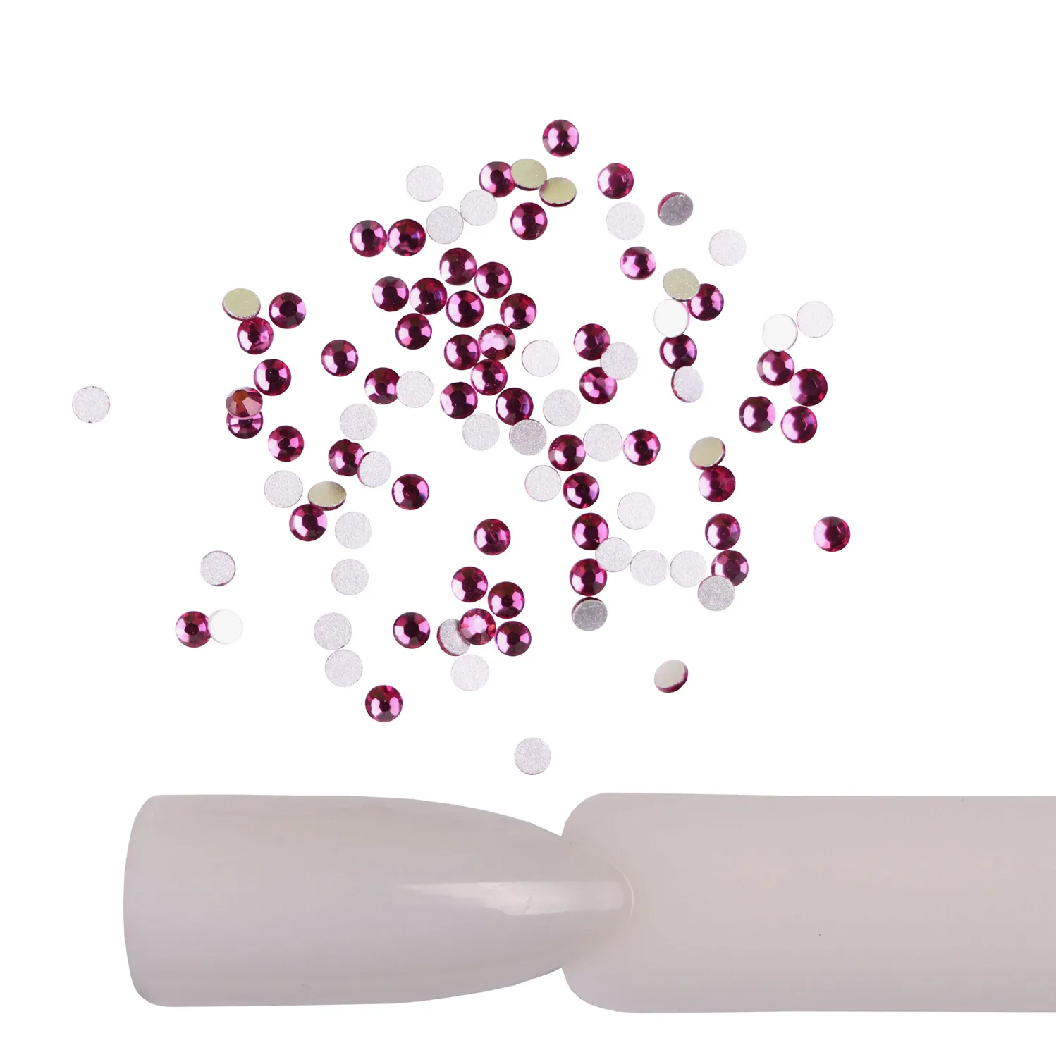 Komilfo strass fucsia decorazioni unghie misura 5 100 pz
