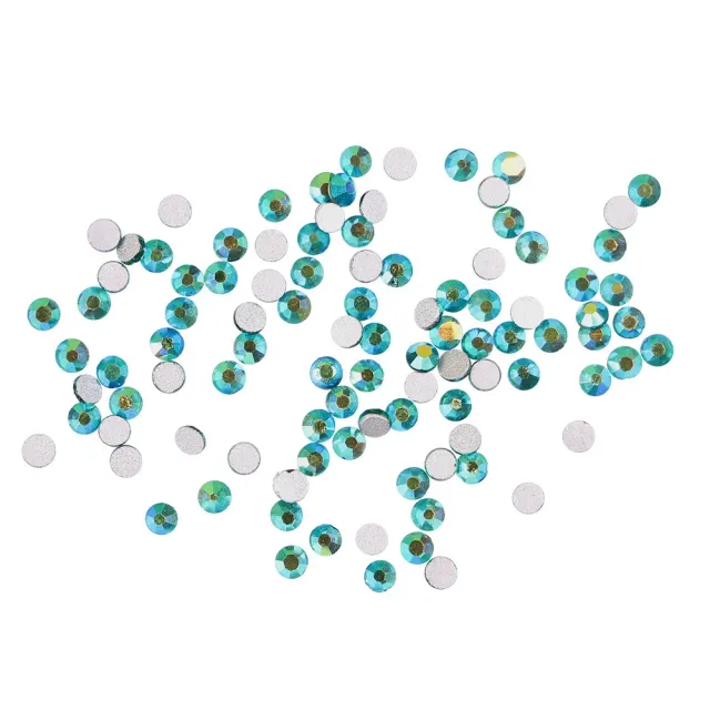 Komilfo Strass Emerald AB size 4 decorazione unghie 100 pz verde