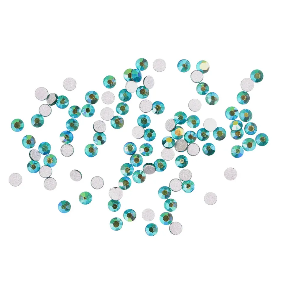 Komilfo Strass Emerald AB size 4 decorazione unghie 100 pz verde