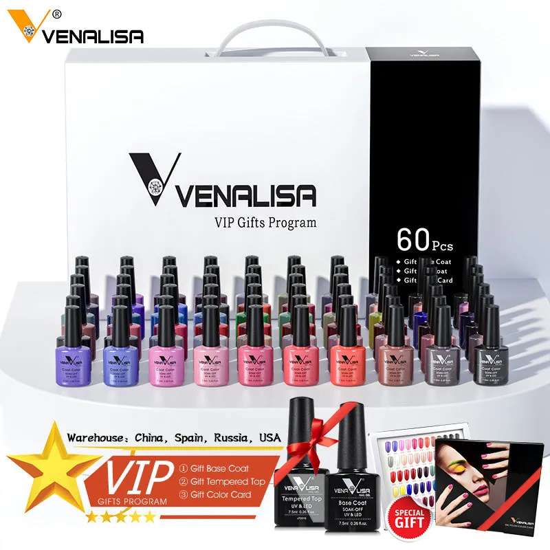 Venalisa VIP Kit smalto gel 60 colori 7,5ml hema free