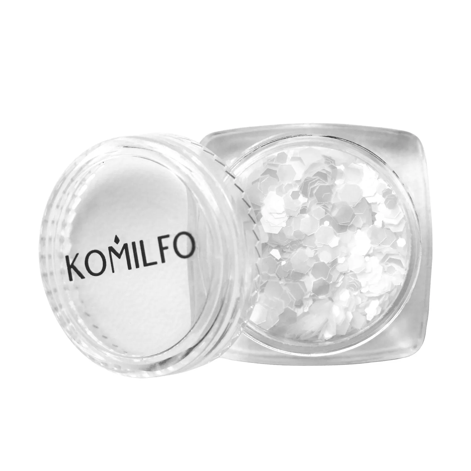 Komilfo Hexagon Mix decorazioni unghie bianche kamifubuki