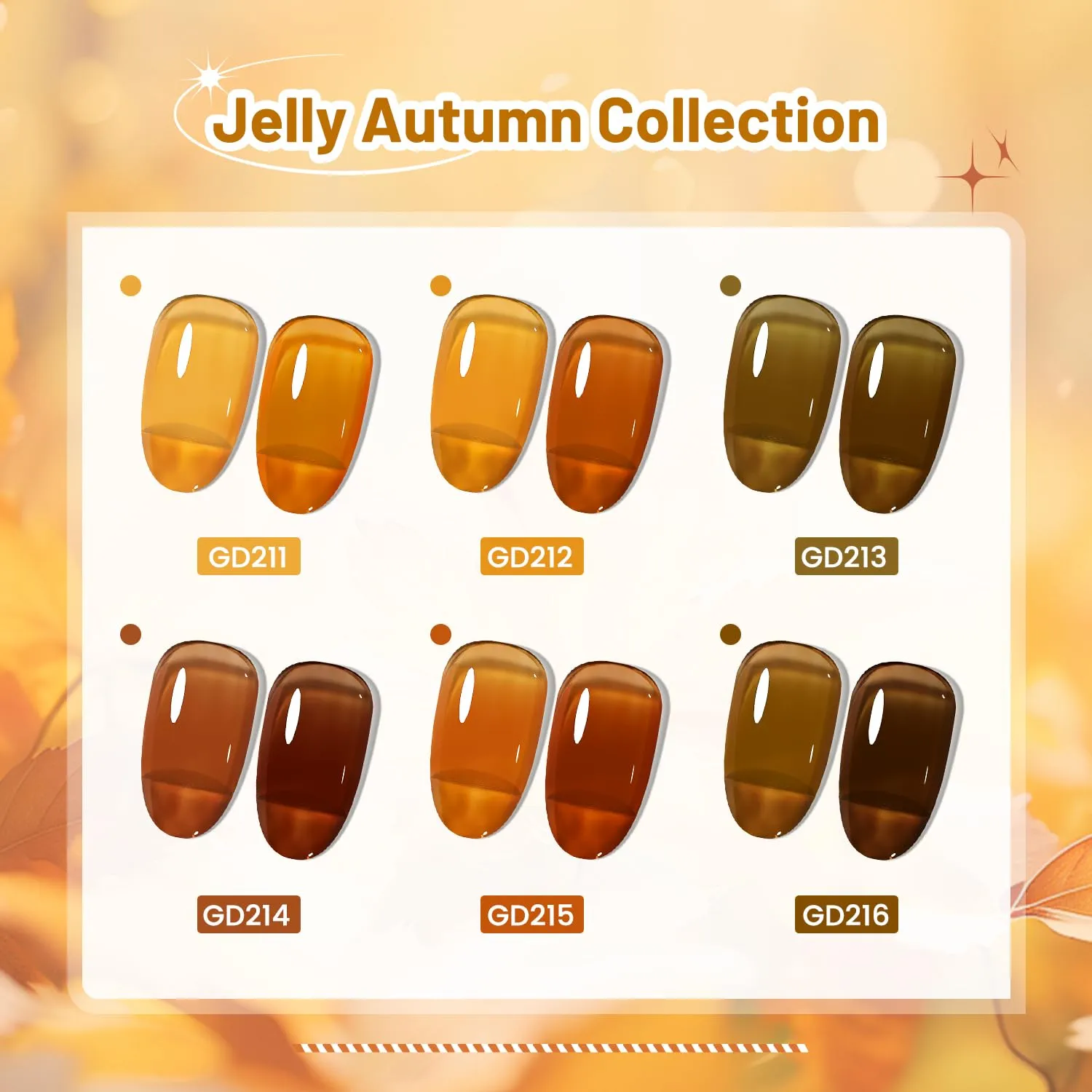 Jodsone Autumn Jelly smalto gel 6x10ml effetto gelatina