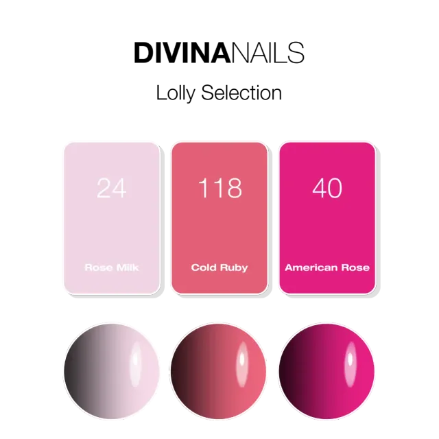 Diva Nails Lolly Selection box 3 smalti semipermanenti 8ml rosa