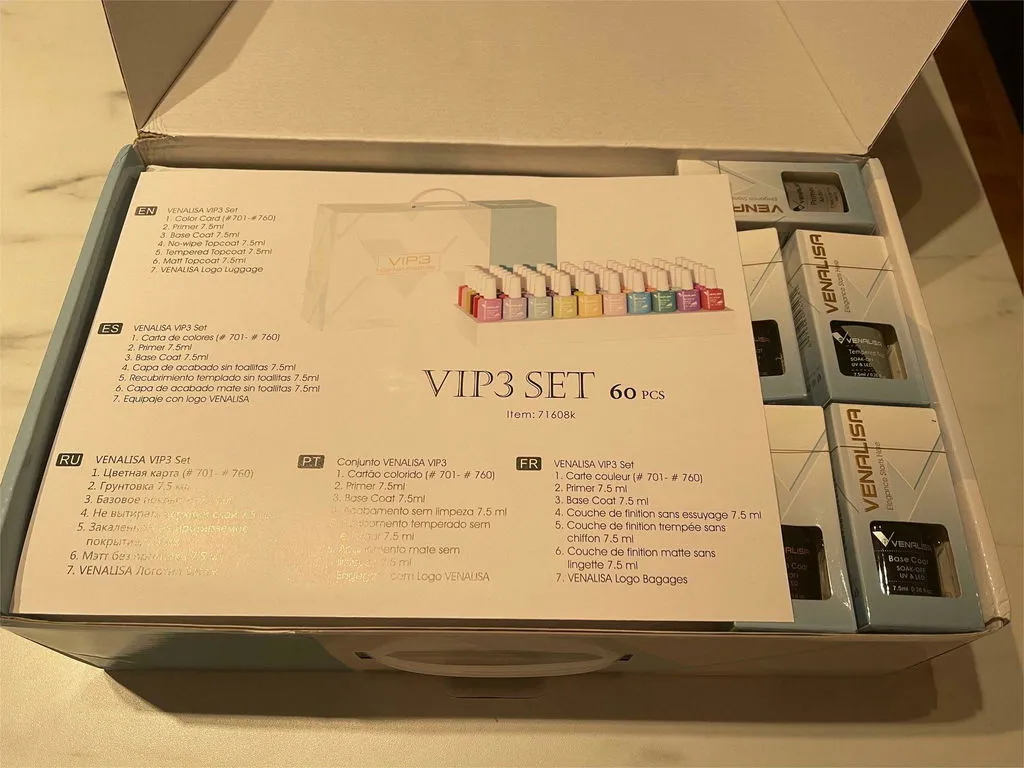 Venalisa VIP3 Kit Smalti Semipermanenti 60 Colori 7,5ml