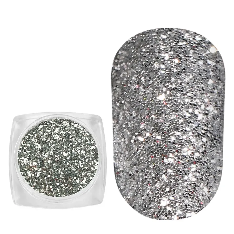 Komilfo Spangles 102F glitter unghie 2,5 g argento