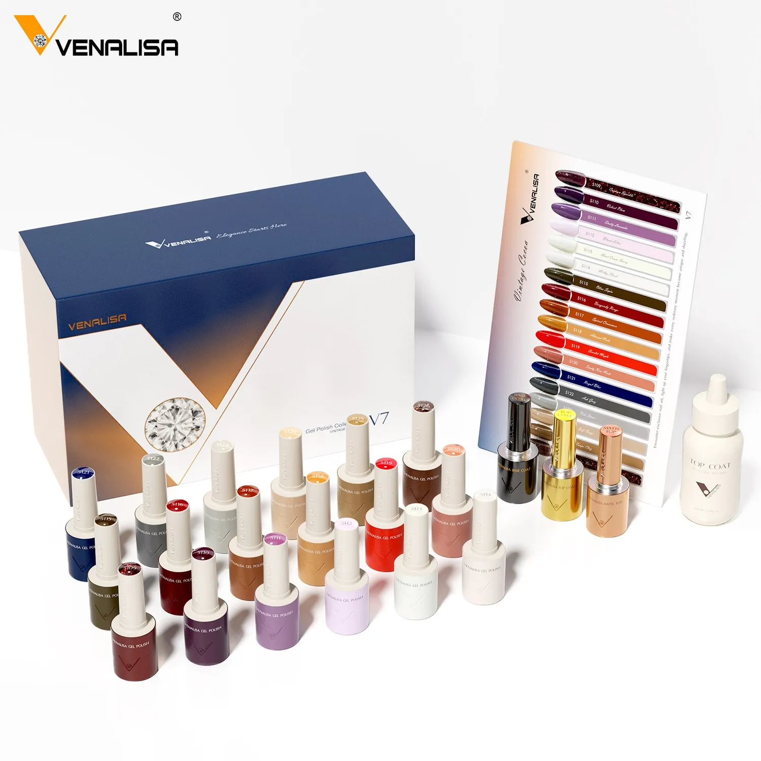 Venalisa V7 Kit Smalto Gel 22 Pezzi Coprente