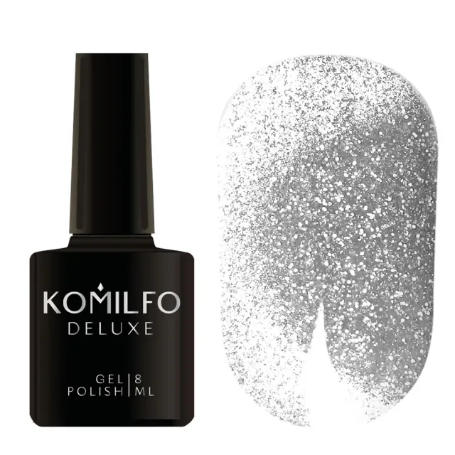 Komilfo Luminous Cat Eye 002 smalto magnetico 8ml argento