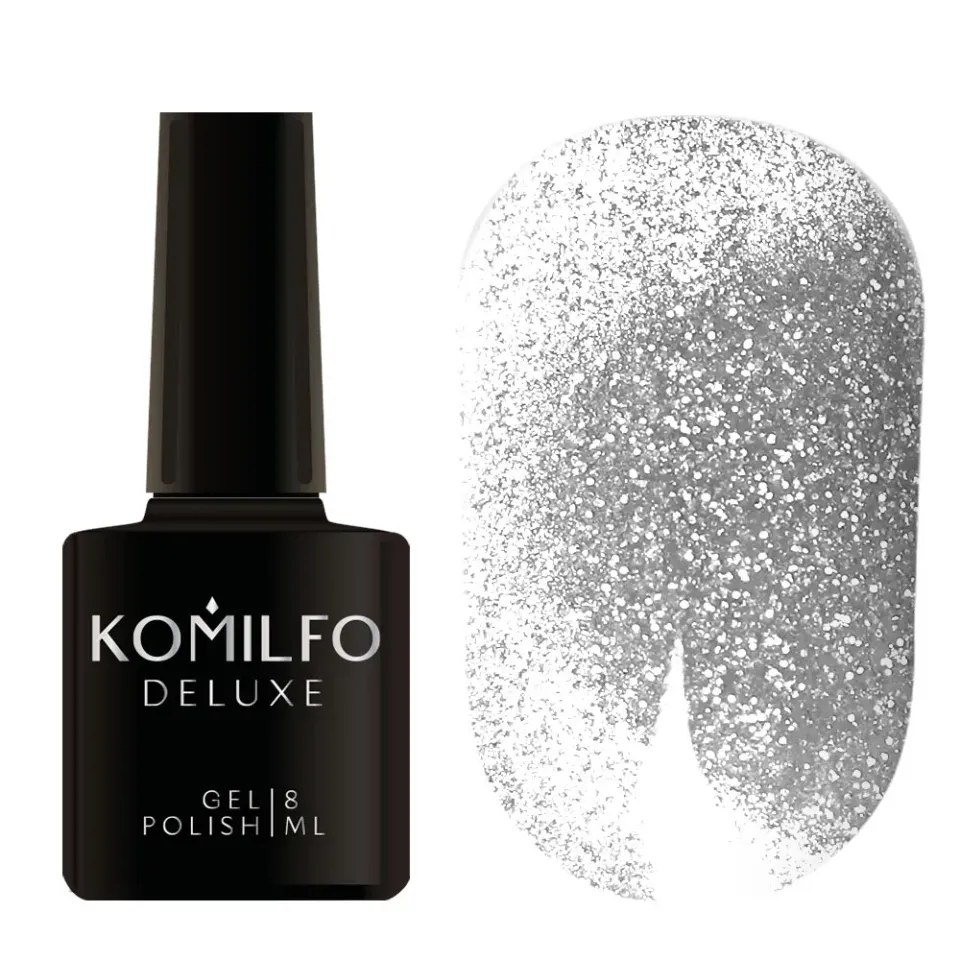 Komilfo Luminous Cat Eye 002 smalto magnetico 8ml argento
