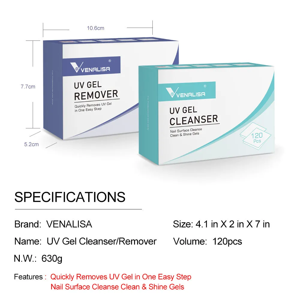 Venalisa Remover Cleanser foglietti unghie 240pz rimozione