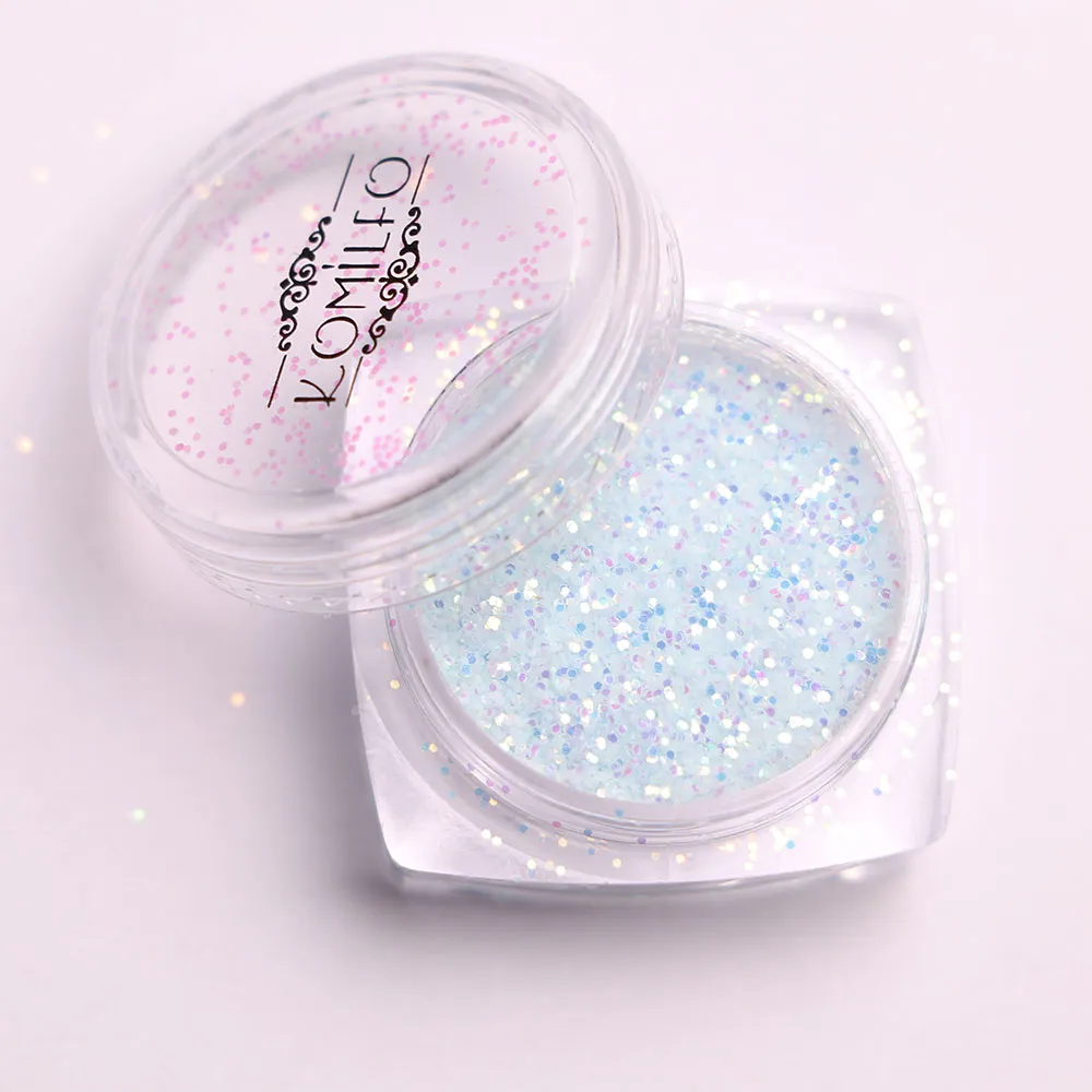 Komilfo 007 paillettes unghie 2,5 g blu/viola fotocromatico 0,4 mm