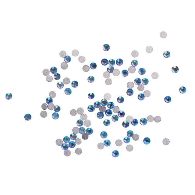 Komilfo strass Light Sapphire AB decorazione unghie 100 pz blu