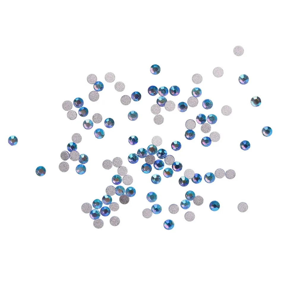 Komilfo strass Light Sapphire AB decorazione unghie 100 pz blu