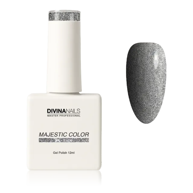 Diva Nails Majestic Color 24 Luce semipermanente 12ml argento