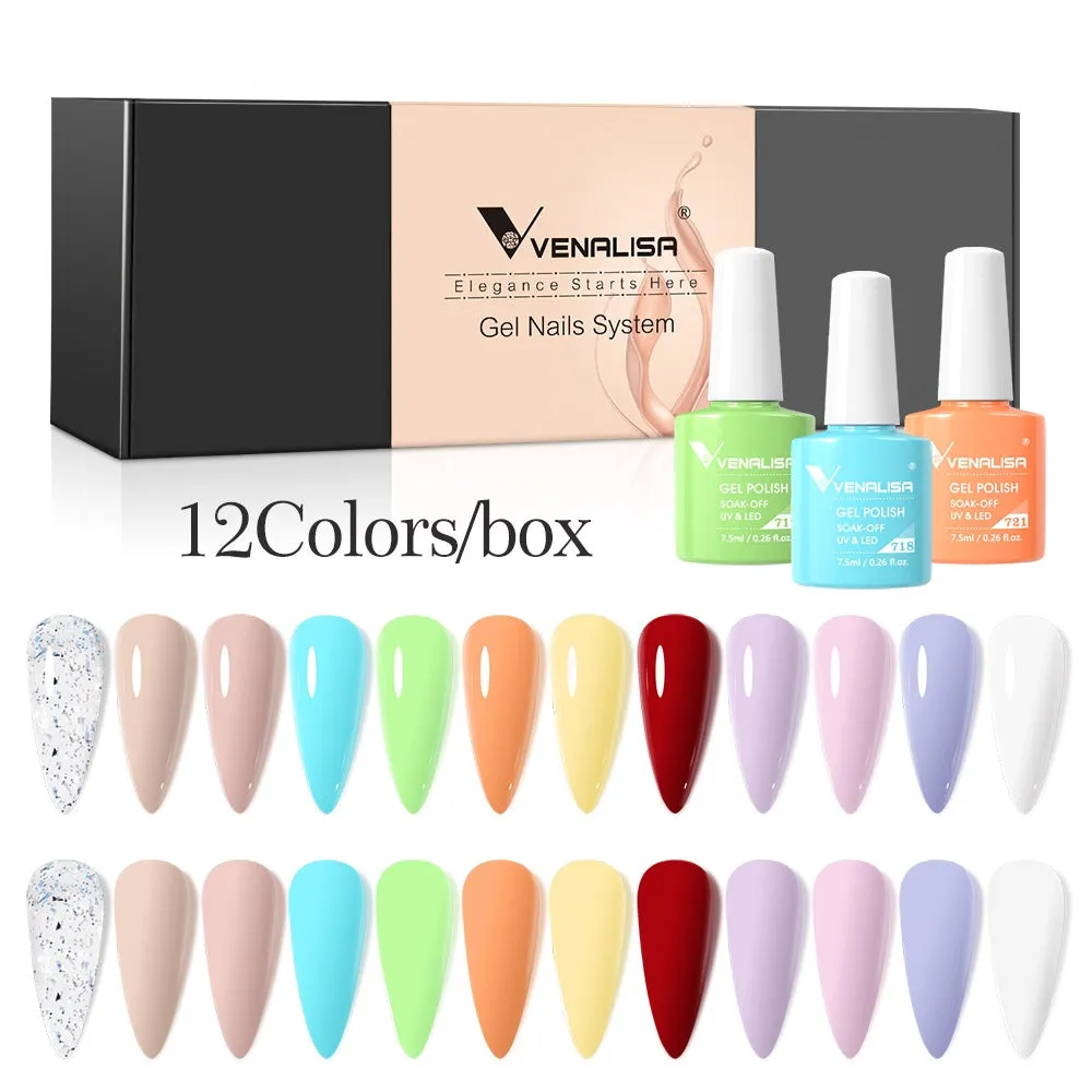 Venalisa H437 set 12 smalti semipermanenti 7,5ml coprente