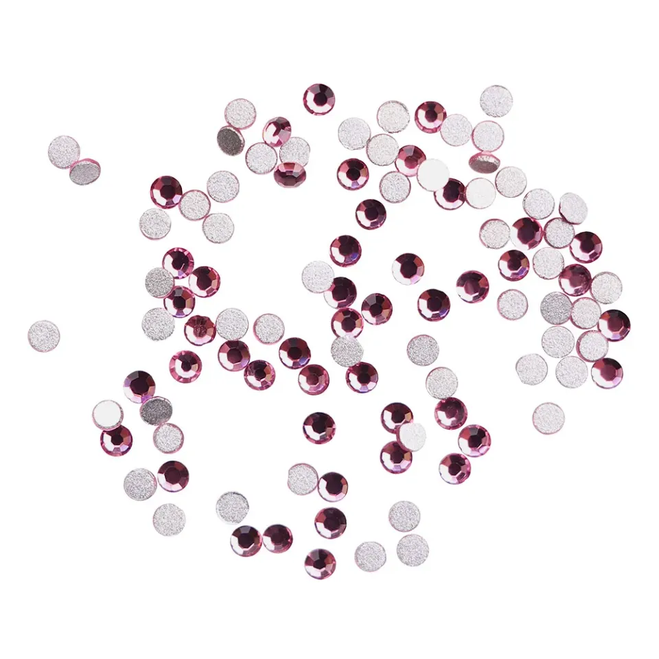 Komilfo Rhinestones strass unghie Rose misura 4 confezione 100 pezzi