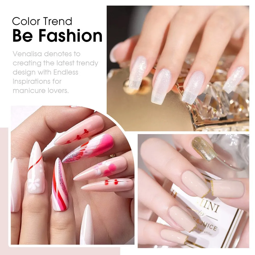 Venalisa set smalti gel glitter 6 colori hema free