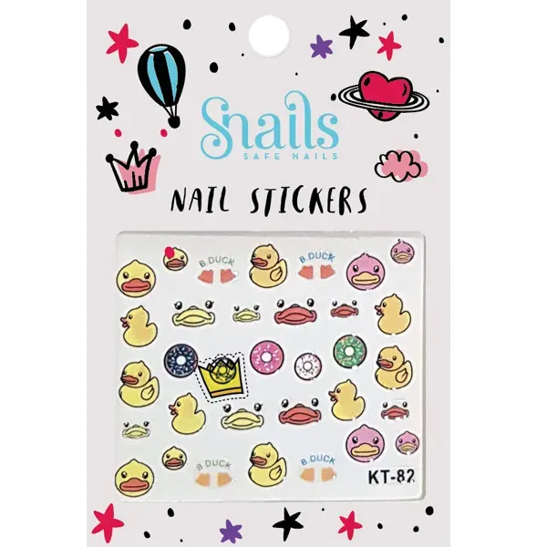 Snails Quack Quack sticker unghie 32pz paperelle