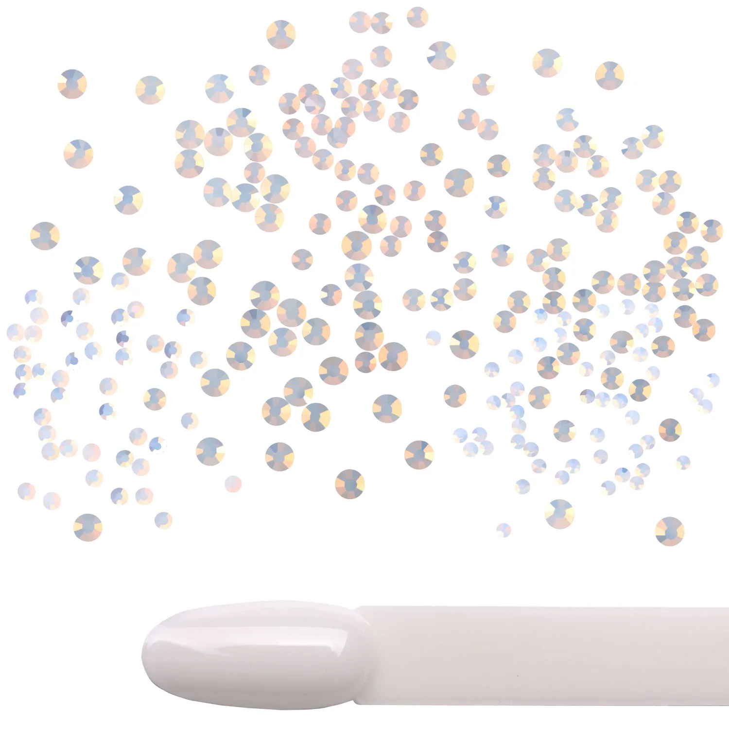 Komilfo Mix White Opal strass unghie 1400 pz bianco opale