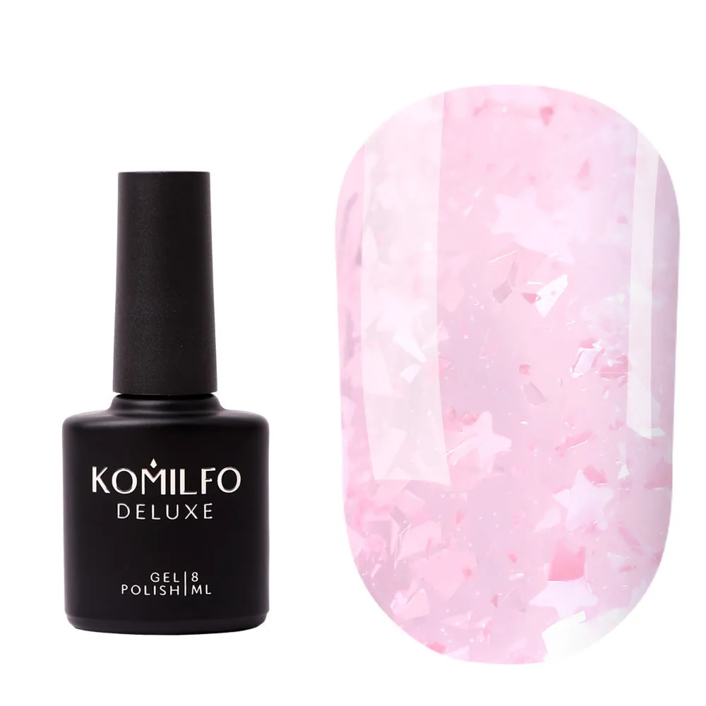 Komilfo Glassy Base GB006 base rosa flakes 8 ml