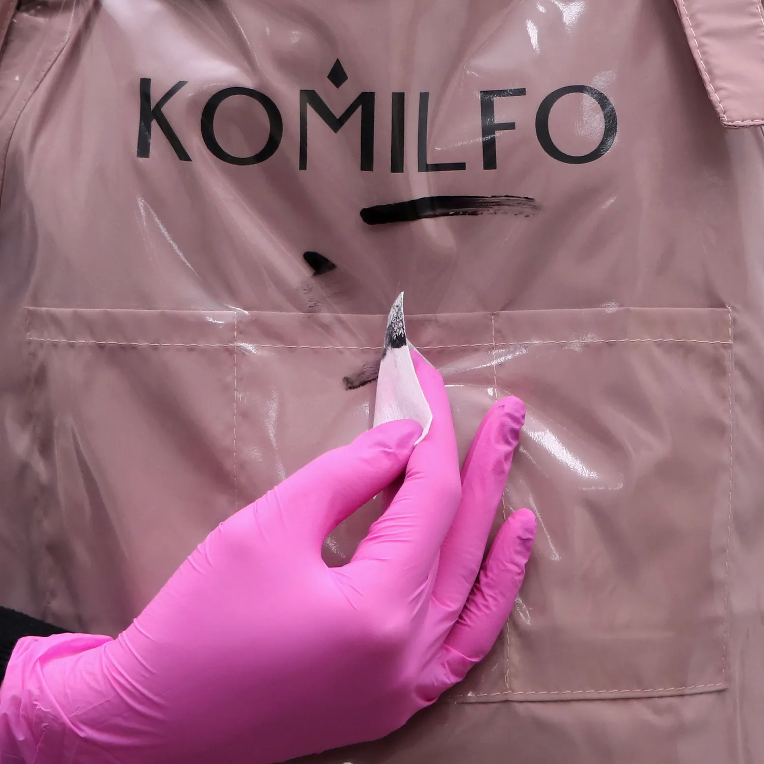 Komilfo Powder grembiule corto powder con film PVC
