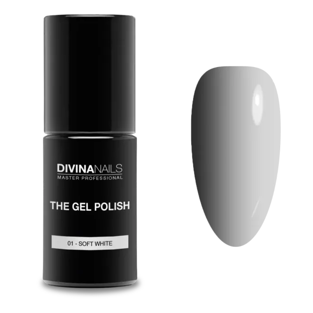 Diva Nails The Gel Polish 01 Soft White Smalto Semipermanente 8ml Bianco