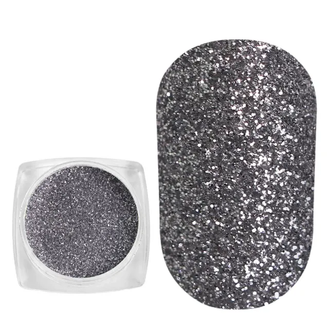 Komilfo Spangles 102D glitter unghie 2,5 g argento