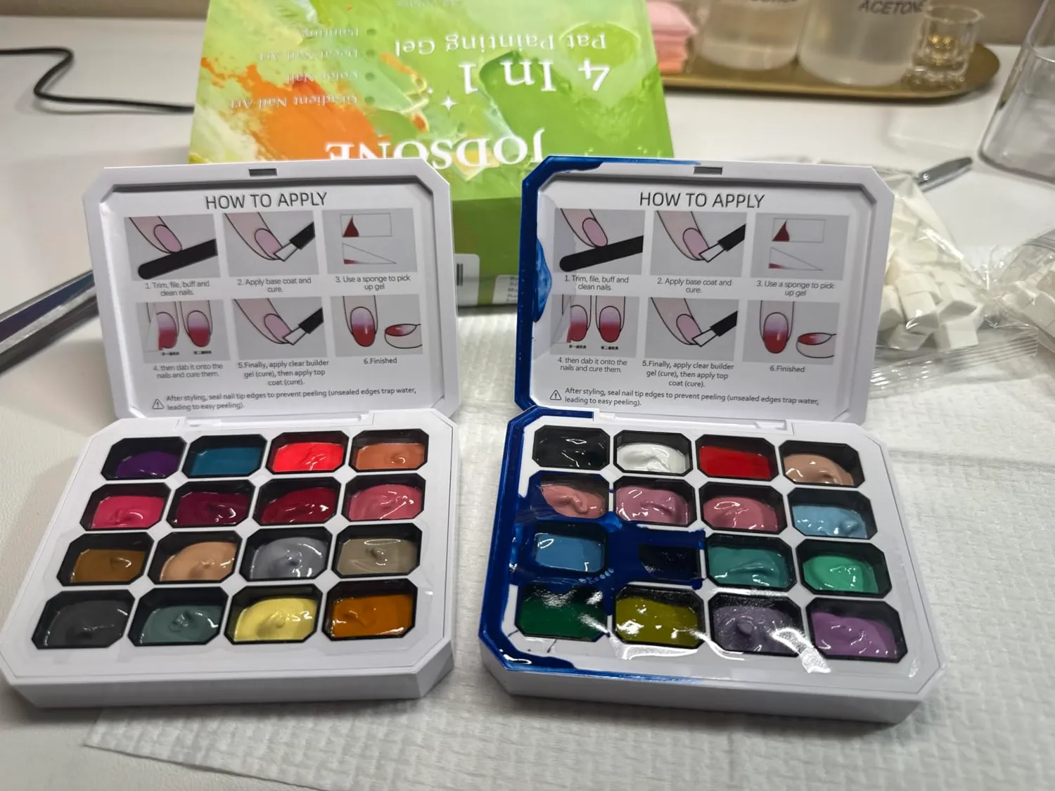 Jodsone Set Gel Ombré 32 colori + spugne e pennelli