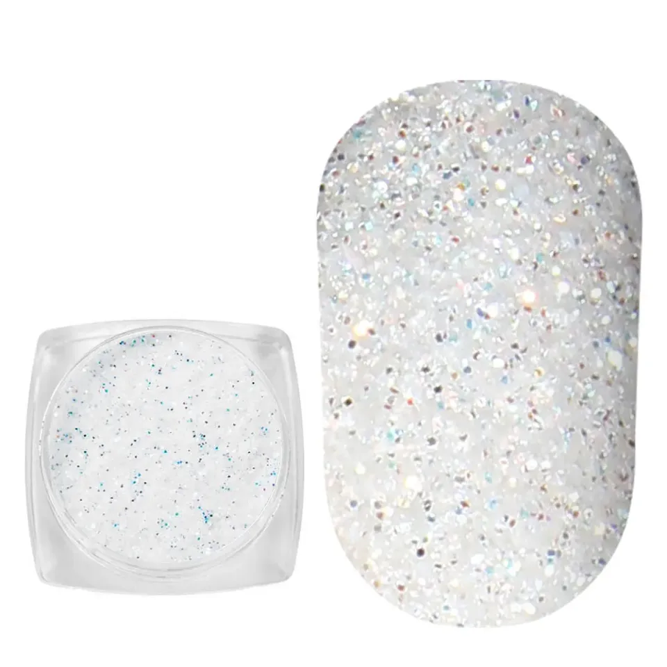 Komilfo 023E paillettes unghie 2,5 g bianche 0,3 mm
