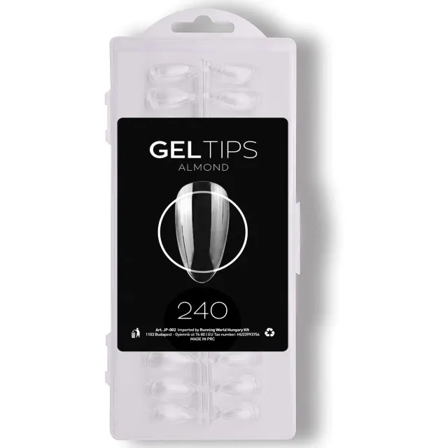Nailfor Gel Tips Mandorla Trasparenti 240pz Full Cover 6 Misure