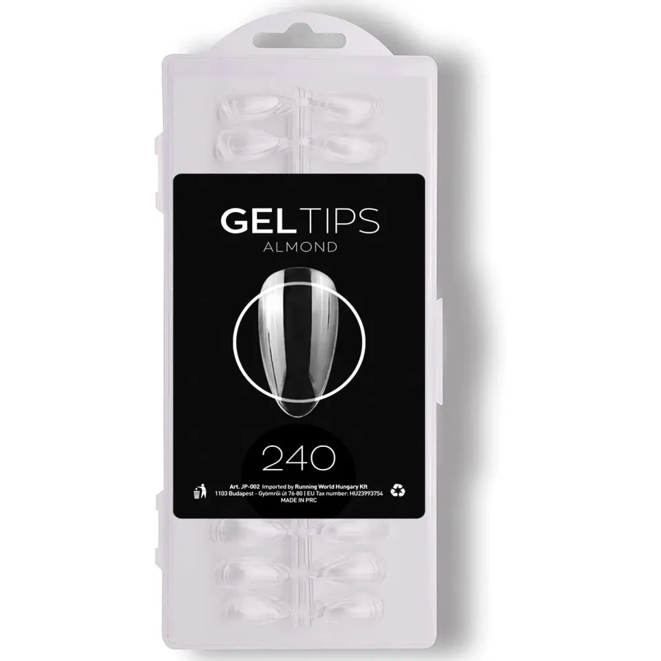 Nailfor Gel Tips Mandorla Trasparenti 240pz Full Cover 6 Misure