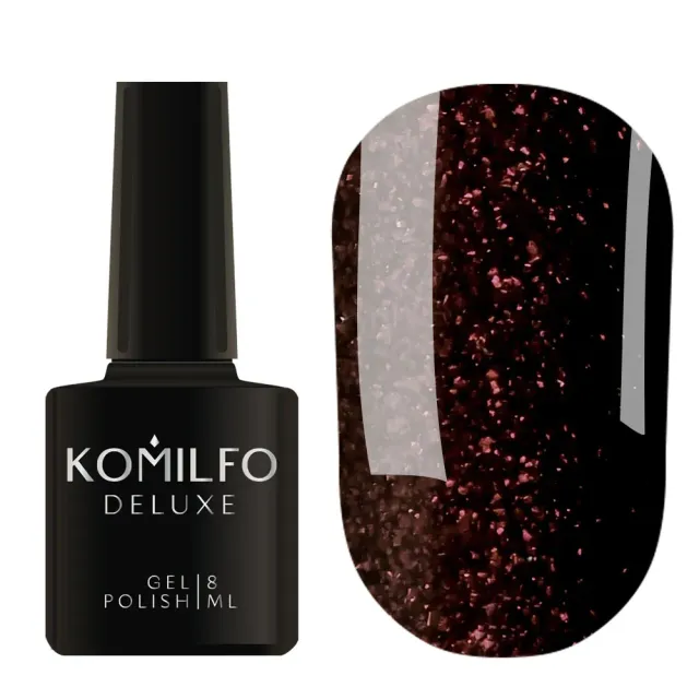 Komilfo Deluxe Series D299 smalto marrone glitter 8 ml