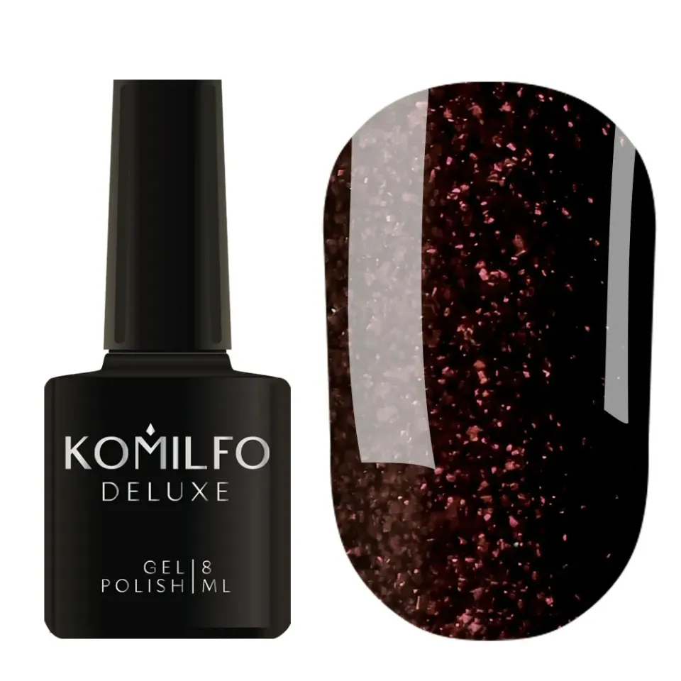 Komilfo Deluxe Series D299 smalto marrone glitter 8 ml