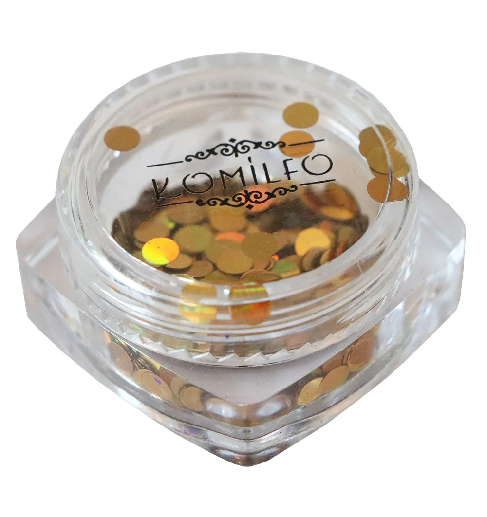 Komilfo Disco Design 033 paillettes oro olografiche 3 mm 1 g