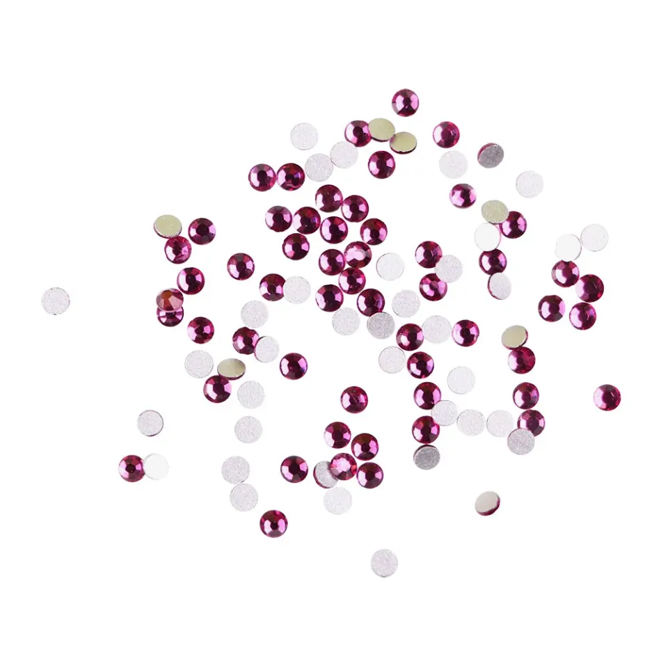Komilfo strass fucsia decorazioni unghie misura 5 100 pz