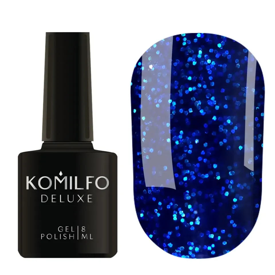Komilfo Stardust Glitter 003 smalto semipermanente 8 ml blu