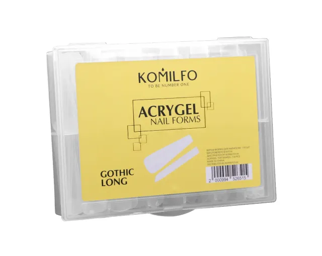 Komilfo Top Nail Forms Long Gothic dual form 130 pz