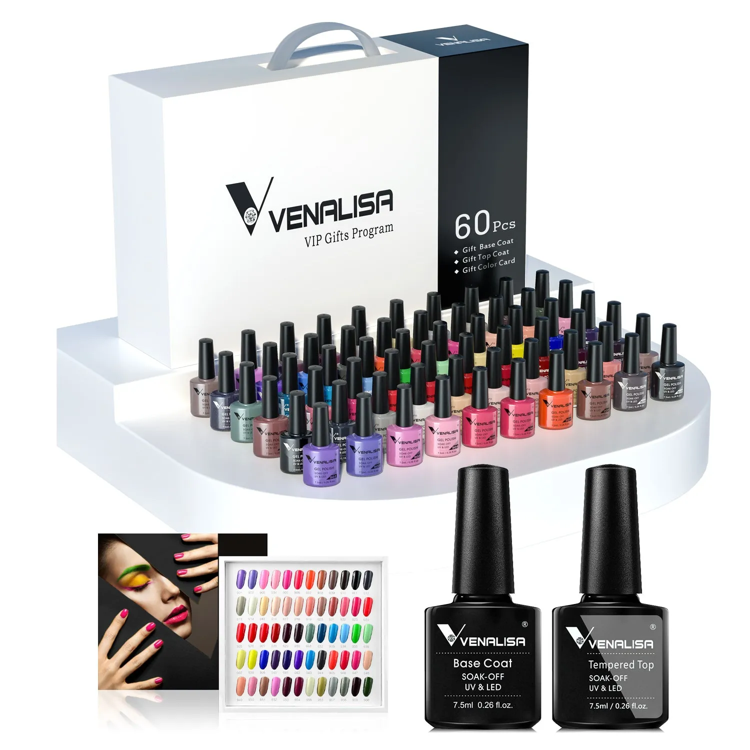 Venalisa VIP Set 60 smalti semipermanenti 7,5ml coprente