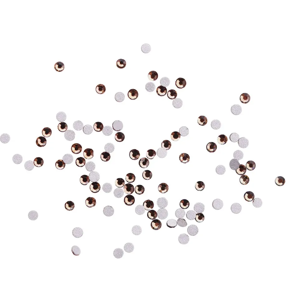 Komilfo Rhinestones strass unghie topazio fumé 100 pz