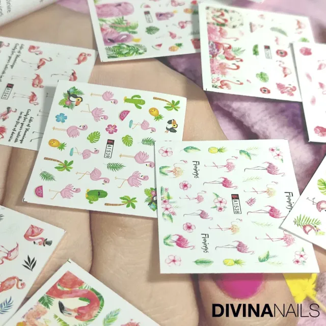 Diva Nails Stickers Flamingo Summer adesivi unghie 12 pezzi