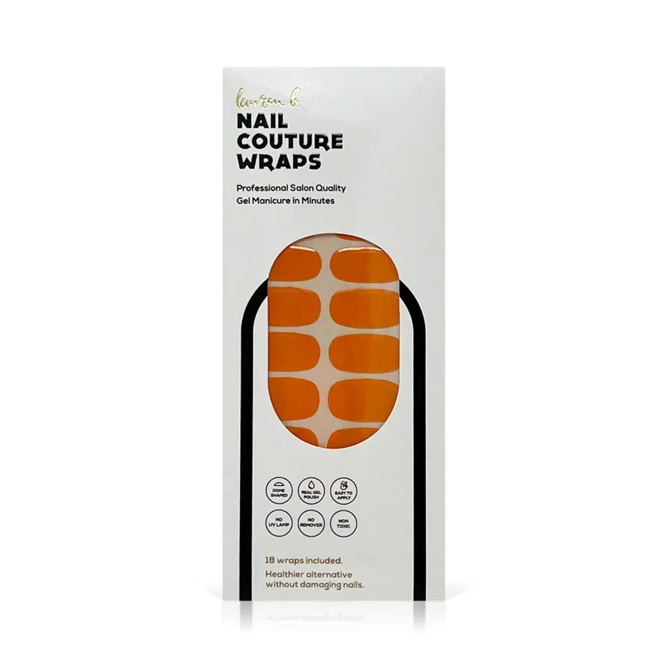 Lauren B Beauty Apricot Solid wrap unghie gel 18 pz