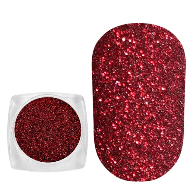 Komilfo Spangles 038 glitter unghie 2,5 g rosso scuro 0,08 mm
