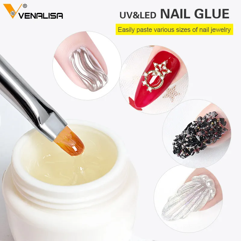 Venalisa Diamond Sticky Gel colla unghie 10g per strass no wipe